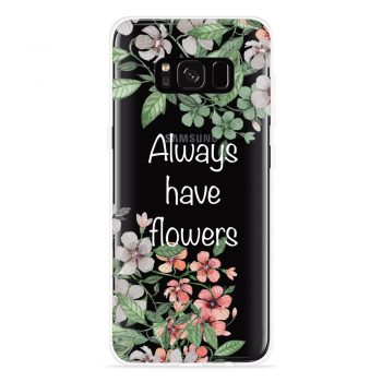 Just in Case Galaxy S8 Hoesje Always have flowers