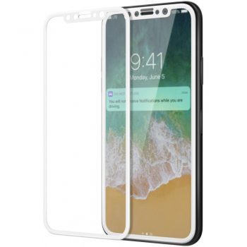 Just in Case Full Cover Tempered Glass Apple iPhone X (White)