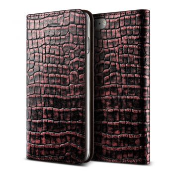 VRS Design Genuine Croco Diary Case Apple iPhone 7 / 8 (Rose Pink)