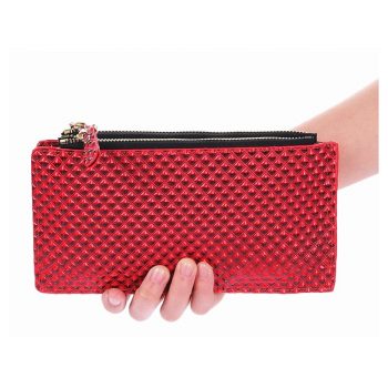 Just in Case Universal Glossy Wallet Case (4 t/m 6 inch) (Red)