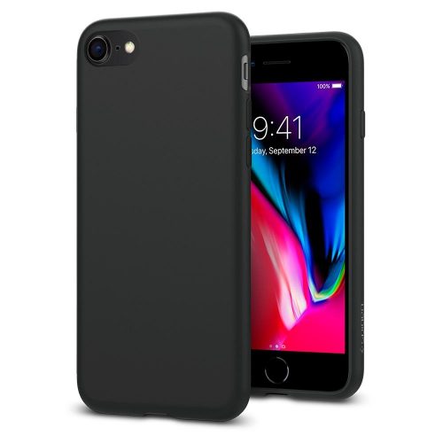 apple-iphone-8-hoesje-spigen-liquid-crystal-zwart-001