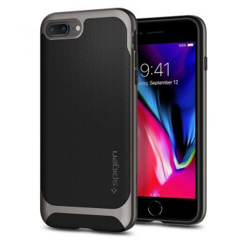 Spigen Neo Hybrid Herringbone Case Apple iPhone 8 Plus (Satin Silver)