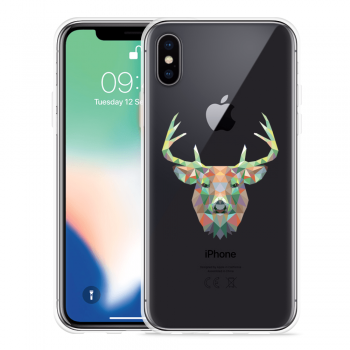 Just in Case Apple iPhone X Hoesje Art Deco Deer