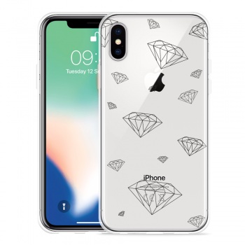Just in Case Apple iPhone X Hoesje Diamonds