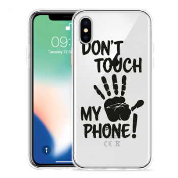 Just in Case Apple iPhone X Hoesje Don’t Touch My Phone