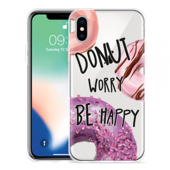 Just in Case Apple iPhone X Hoesje Donut Worry