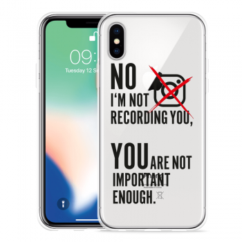 Just in Case Apple iPhone X Hoesje Not recording you