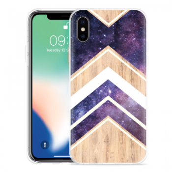 Just in Case Apple iPhone X Hoesje Space wood