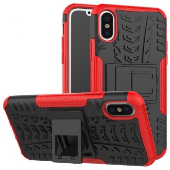 Just in Case Rugged Hybrid Apple iPhone X Case (Red)