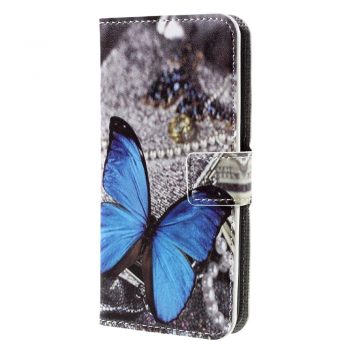 Just in Case Apple iPhone X Wallet Case (Blue Butterfly)