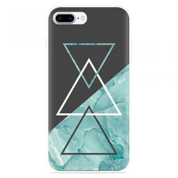 Just in Case iPhone 7 Plus Hoesje Turquoise Marble Art