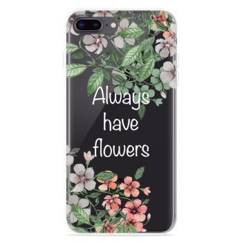 Just in Case iPhone 8 Plus Hoesje Always have flowers