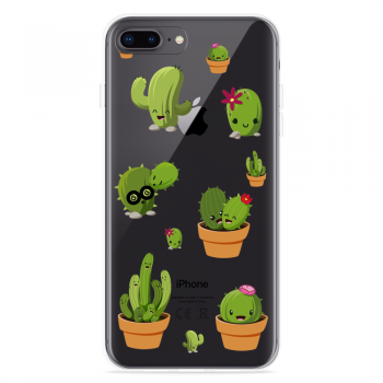 Just in Case iPhone 8 Plus Hoesje Happy Cactus