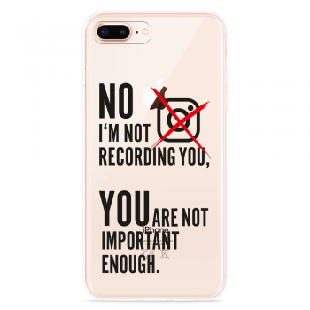 Just in Case iPhone 8 Plus Hoesje Not recording you