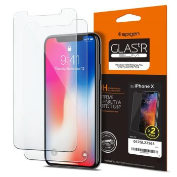 Spigen Dual Pack Glas tR Slim Apple iPhone X Tempered Glass