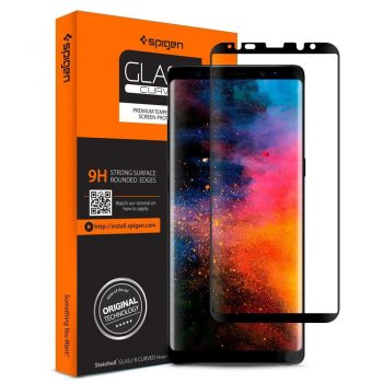 Spigen Screenprotector Full Cover Glass Samsung Galaxy Note 8 (Black)