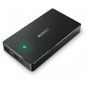 Aukey PB-Y1 Powerbank 20000mAh Quick Charge 2.0 (microUSB + USB Type-C) (Black)