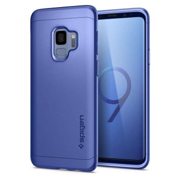 Spigen Thin Fit 360 Samsung Galaxy S9 Case met Tempered Glass (Blue)