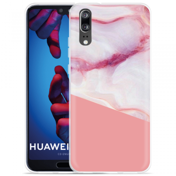 Just in Case Huawei P20 Hoesje Pink Marble