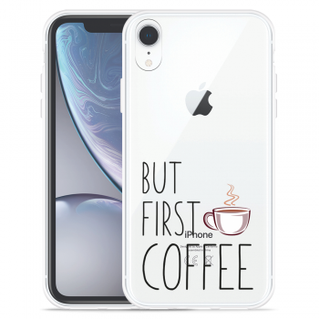 Just in Case Apple iPhone Xr Hoesje But first coffee