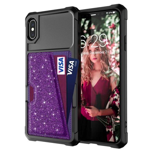 apple-iphone-xs-max-magnetic-card-holder-hybrid-hoesje-paars-002
