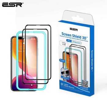 ESR Screen Shield 3D Full Cover Glass Apple iPhone 11 – Black (2 pack)