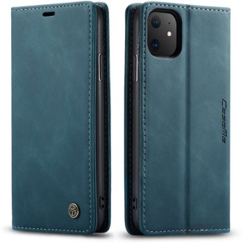 CASEME Apple iPhone 11 Retro Wallet Case – Blue