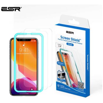 ESR Screen Shield Glass Apple iPhone 11 Premium 9H 2 Pack with installation frame